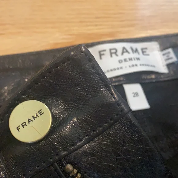 Frame leather skirt - Picture 3 of 5